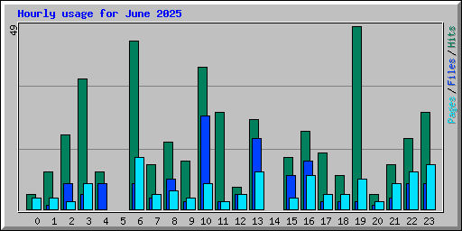 Hourly usage for June 2025