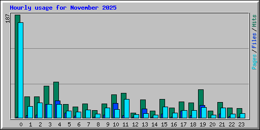 Hourly usage for November 2025