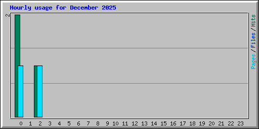 Hourly usage for December 2025