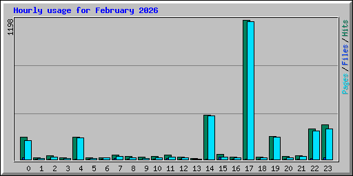 Hourly usage for February 2026