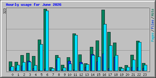 Hourly usage for June 2026