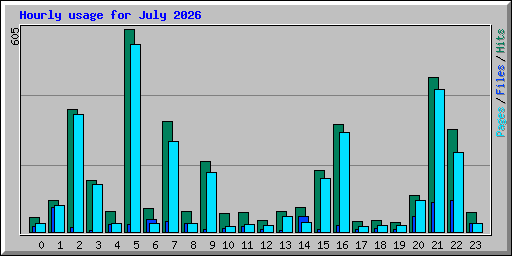 Hourly usage for July 2026